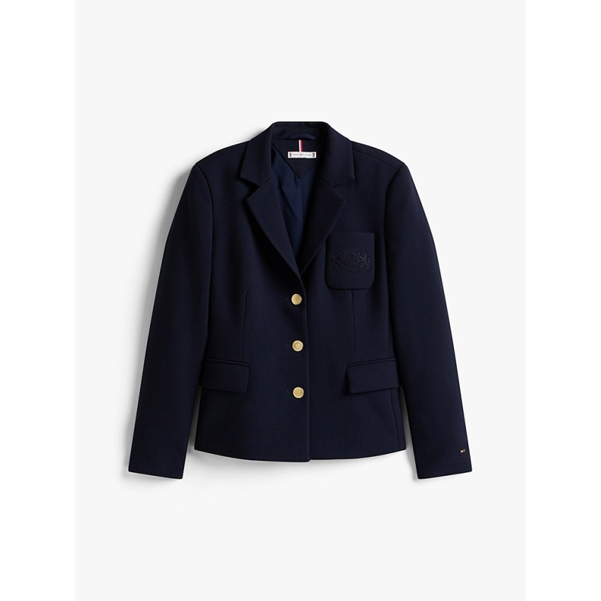 Veste Blazer Femme Tommy Hilfiger PUNTO TONAL Bleu Marine Cloane Vannes WW0WW46660 C1G