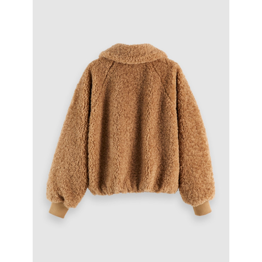 Blouson Femme TEDDY BOMBER Camel Scotch & Soda U9G00921T U294