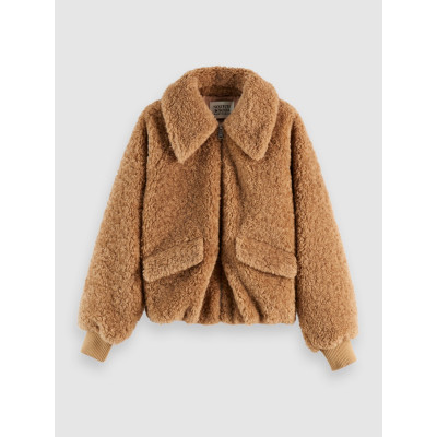 Blouson Femme TEDDY BOMBER Camel Scotch & Soda U9G00921T U294