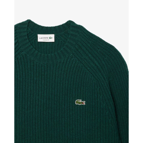 Pull Homme Cardé LACOSTE Vert Foncé AH3142 YZP XFJ