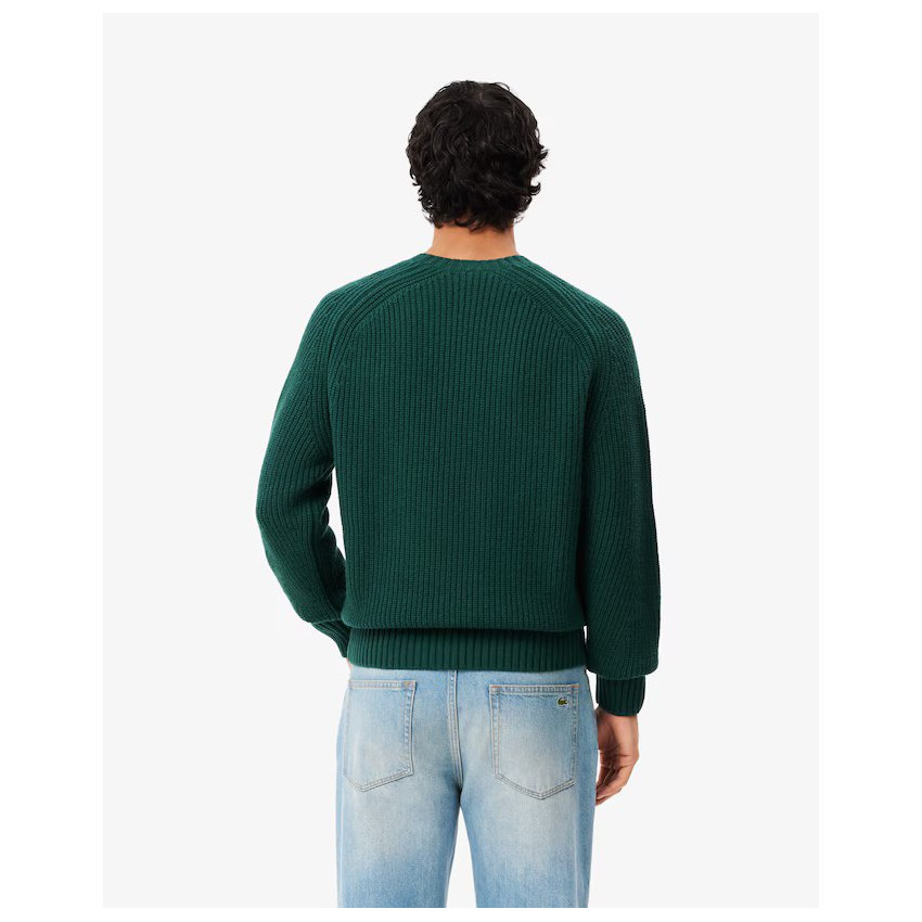 Pull Homme Cardé LACOSTE Vert Foncé AH3142 YZP XFJ