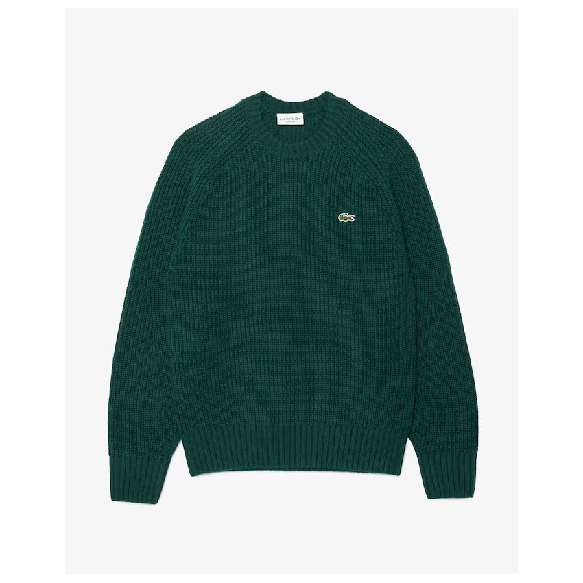 Pull Homme Cardé LACOSTE Vert Foncé AH3142 YZP XFJ