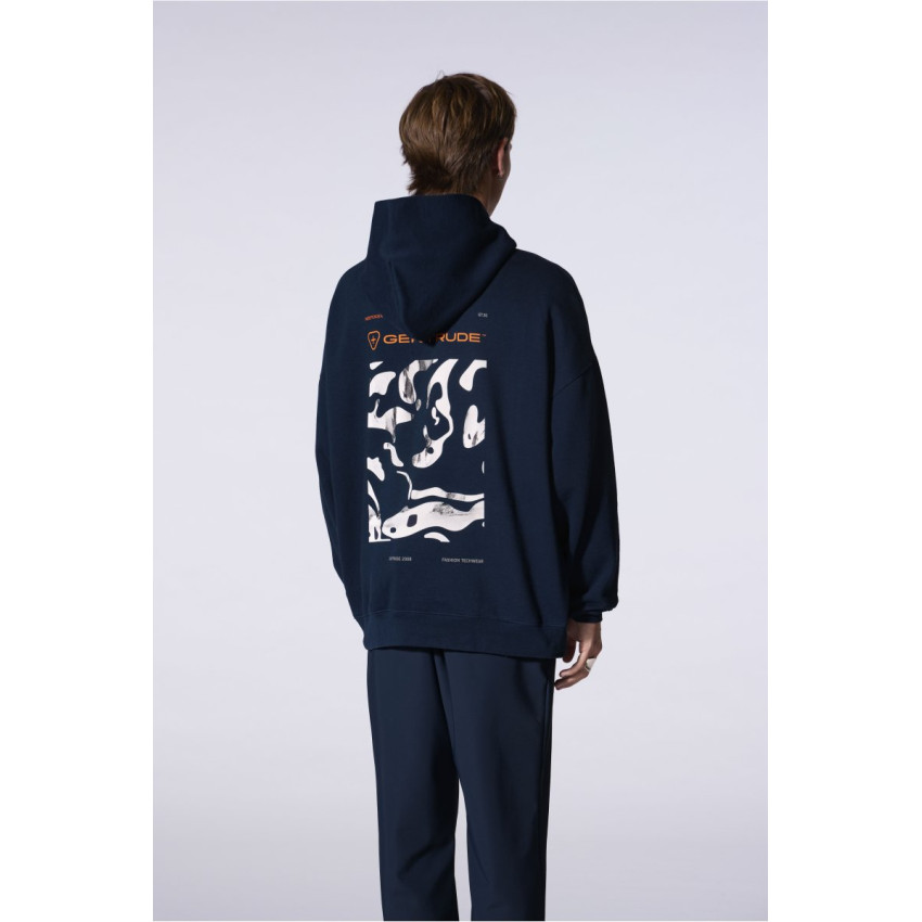 Sweat à Capuche Mixte Gertrude ANTOINE CHROME Bleu Marine Cloane Vannes