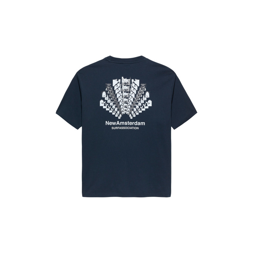 T-Shirt Homme New Amsterdam COLLAGE Bleu Marine Cloane Vannes