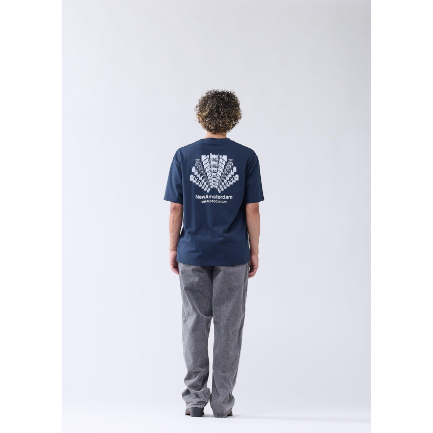T-Shirt Homme New Amsterdam COLLAGE Bleu Marine Cloane Vannes