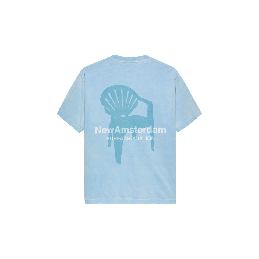 T-Shirt Homme New Amsterdam Surf Association CHAIR Bleu Ciel Cloane Vannes