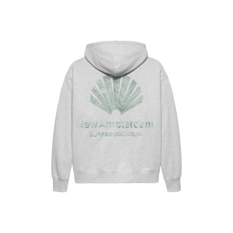 Sweat à Capuche New Amsterdam Surf Association Homme LOGO Gris Clair Cloane Vannes