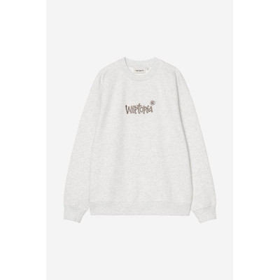 Sweat Femme Carhartt Wip WIPTOPIA SCRIPT Gris Clair Cloane Vannes I035515 3F2