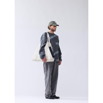 Pull Homme New Amsterdam Surf Association JACQUARD KNIT Anthracite Cloane Vannes