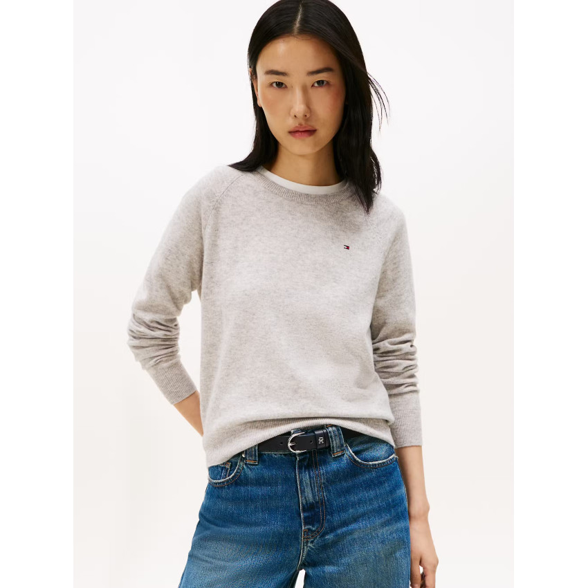 Pull Femme Tommy Hilfiger WOOL CASH Gris Clair Cloane Vannes WW0WW47470 P61