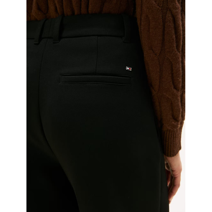 Pantalon Tommy Hilfiger Femme PUNTO Noir Cloane Vannes WW0WW48357 BDS