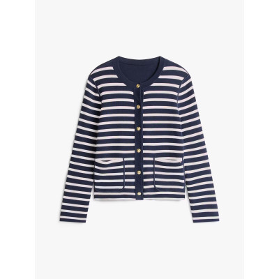 Gilet Réversible Femme Tommy Hilfiger JERSEY Bleu Marine Cloane Vannes WW0WW40846