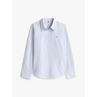 Chemise Femme Tommy Hilfiger POPLIN Bleu Ciel Cloane Vannes WW0WW47169 0X7