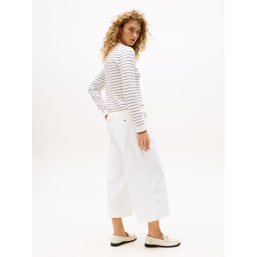 Pull Femme Tommy Hilfiger STITCH Ecru Cloane Vannes WW0WW44984 0FH