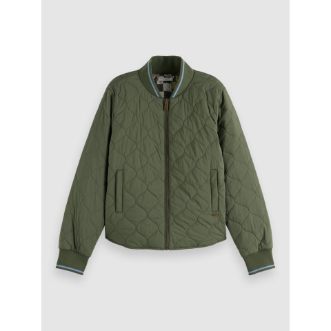 Blouson Réversible Scotch & Soda Femme QUILTED Kaki Cloane Vannes U9G00901T U360