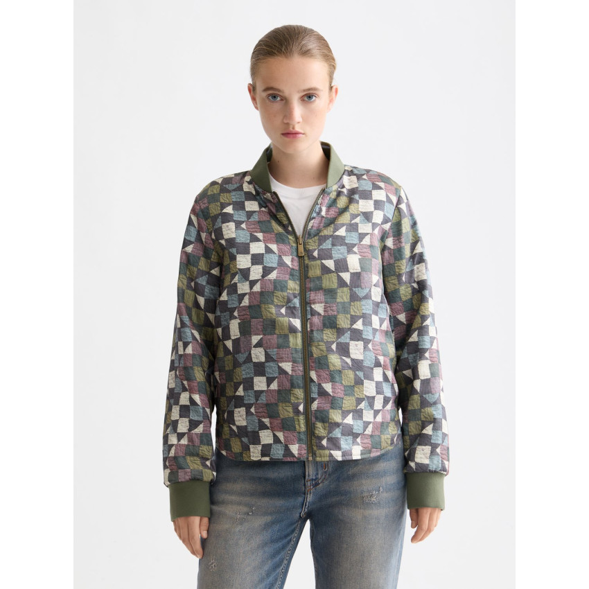 Blouson Réversible Scotch & Soda Femme QUILTED Kaki Cloane Vannes U9G00901T U360