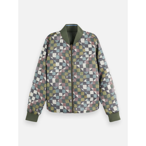 Blouson Réversible Scotch & Soda Femme QUILTED Kaki Cloane Vannes U9G00901T U360