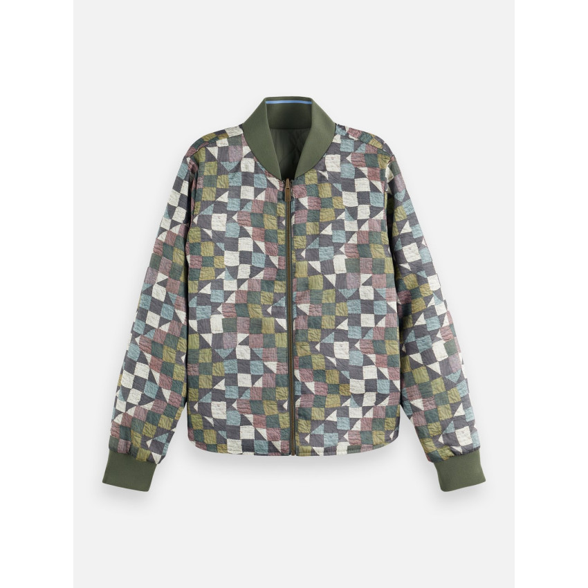 Blouson Réversible Scotch & Soda Femme QUILTED Kaki Cloane Vannes U9G00901T U360