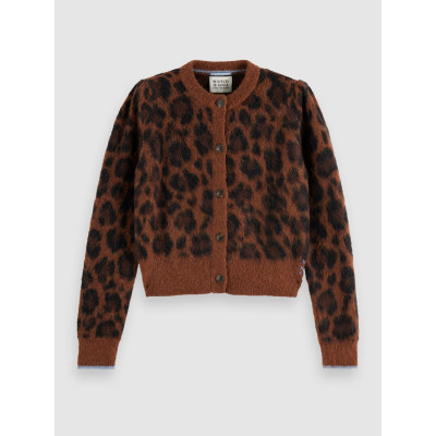 Gilet Femme Scotch & Soda FUZZY Leopard Cloane Vannes