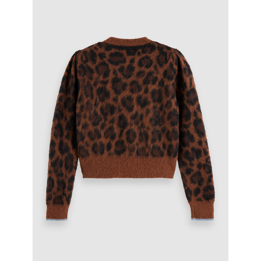 Gilet Femme Scotch & Soda FUZZY Leopard Cloane Vannes