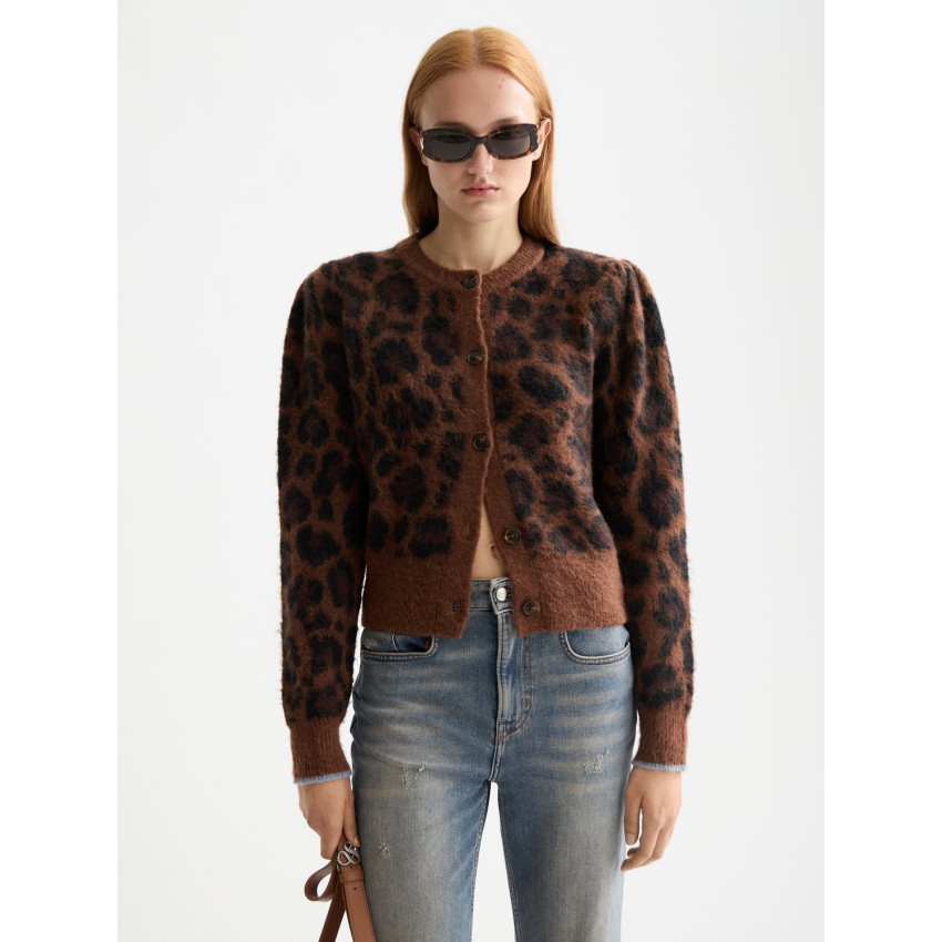 Gilet Femme Scotch & Soda FUZZY Leopard Cloane Vannes
