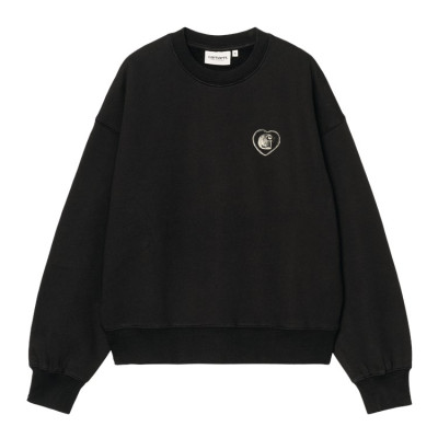 Sweat Femme Carhartt Wip  HEARTS OF HARTTS Noir Cloane Vannes