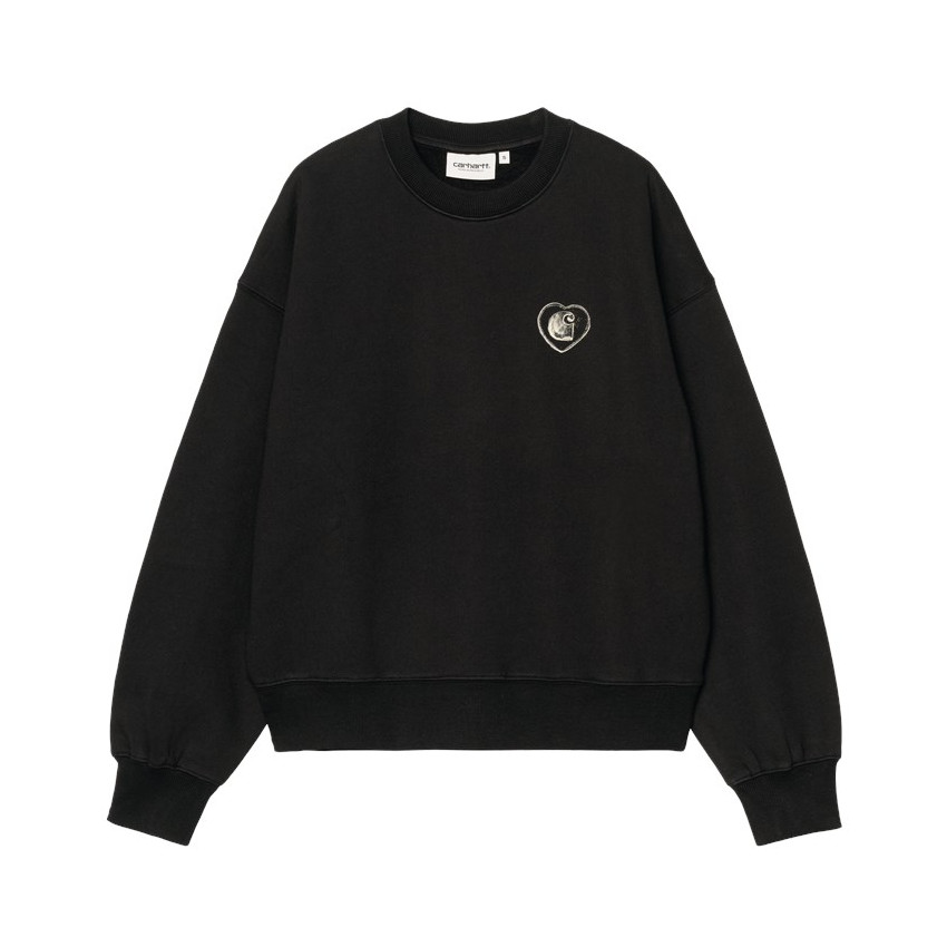 Sweat Femme Carhartt Wip  HEARTS OF HARTTS Noir Cloane Vannes