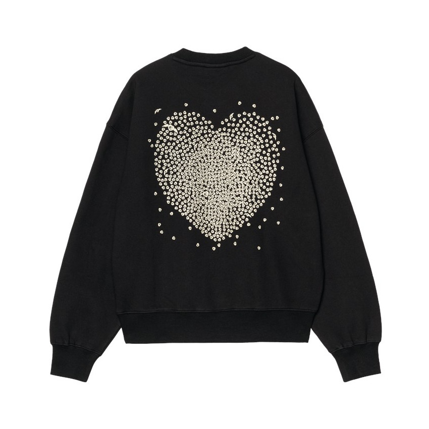 Sweat Femme Carhartt Wip  HEARTS OF HARTTS Noir Cloane Vannes