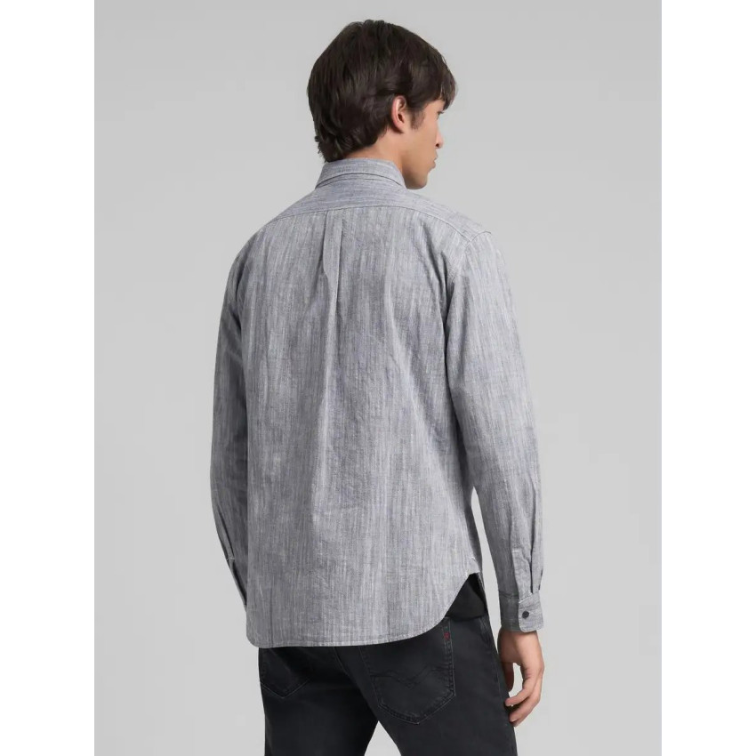 Chemise Replay Homme CHAMBRAY Gris Cloane Vannes M4149A 52818 010