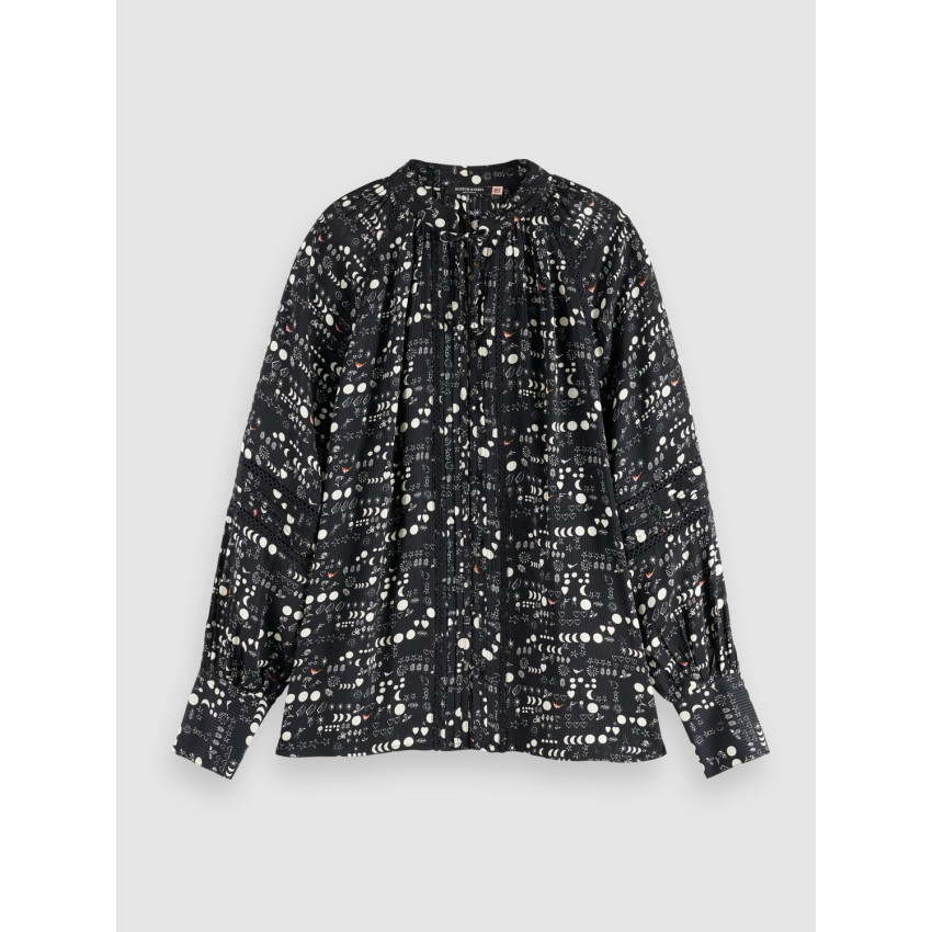 Chemisier Scotch & Soda Femme LACE Noir Cloane Vannes U9B00957T U022