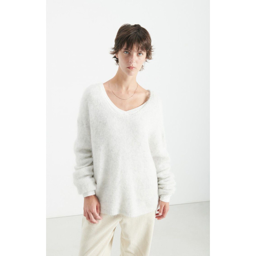 Pull Femme American Vintage NUNY Gris Cloane Vannes