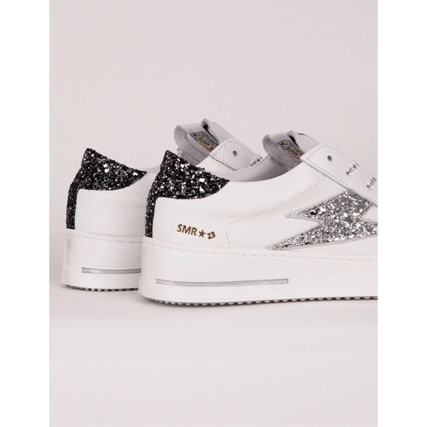 Baskets Femme Semerdjian MAYA Blanc et Argent Cloane Vannes