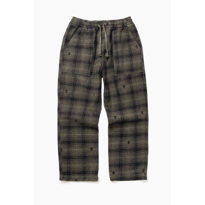 Pantalon Homme Service Works THISTLE PLAID CHEF Kaki Cloane Vannes SW-FW25-166
