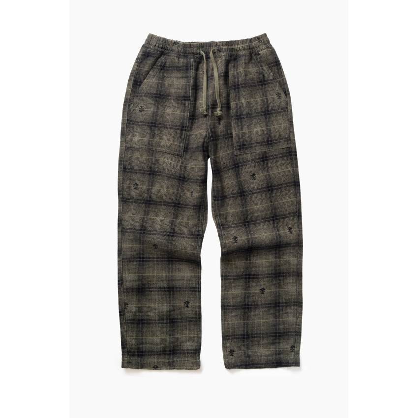 Pantalon Homme Service Works THISTLE PLAID CHEF Kaki Cloane Vannes SW-FW25-166