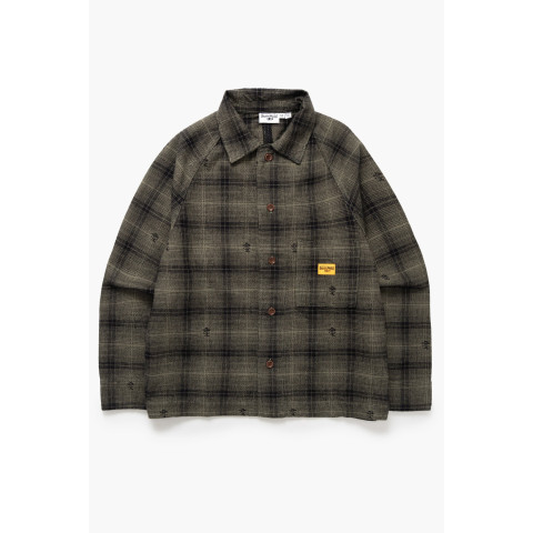 Veste Homme Service Works THISTLE PLAID Kaki Cloane Vannes