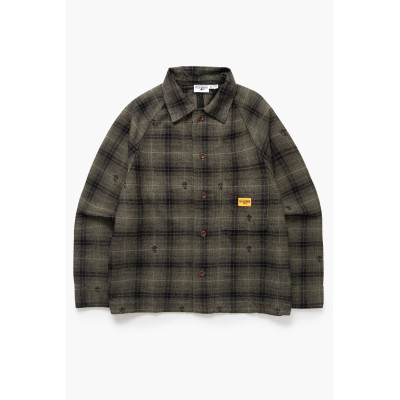 Veste Homme Service Works THISTLE PLAID Kaki Cloane Vannes