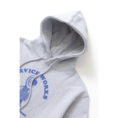 Sweat à Capuche Service Works Homme MAINTENANCE Gris Cloane Vannes