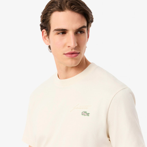 T-Shirt Homme Lacoste SIGNATURE Beige Cloane Vannes TH5492