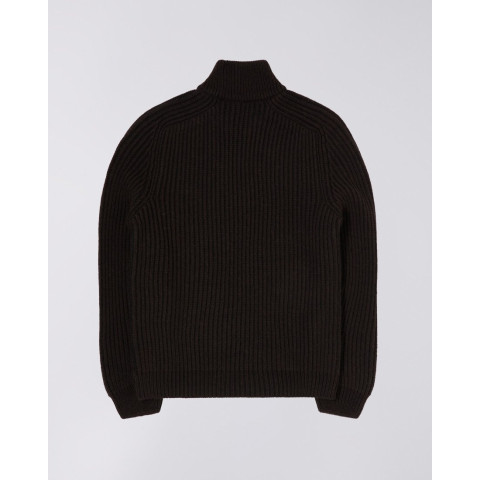 Pull Col Roulé Edwin Homme RONI Noir Cloane Vannes I029755