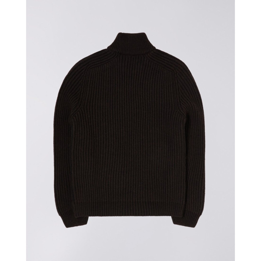 Pull Col Roulé Edwin Homme RONI Noir Cloane Vannes I029755