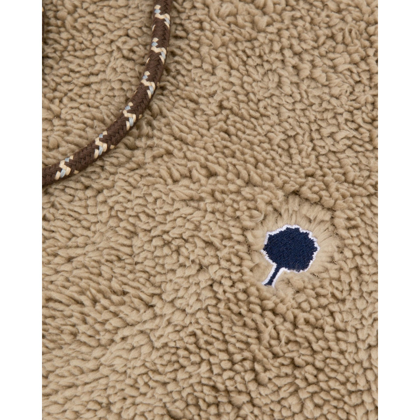 Sweat à Capuche Polaire Faguo Homme DIRAC Beige Cloane Vannes F25PL0903 BEI30