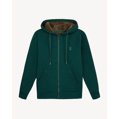 Sweat à Capuche Zippé Faguo Homme MEYGAL Vert Cloane Vannes
