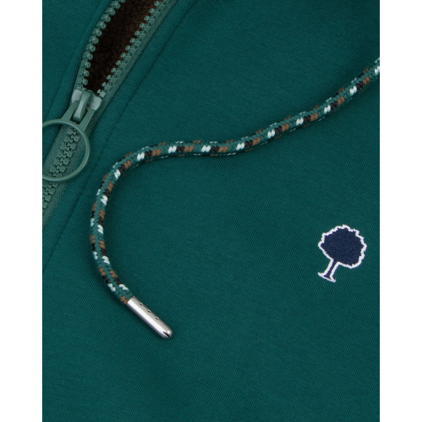 Sweat à Capuche Zippé Faguo Homme MEYGAL Vert Cloane Vannes