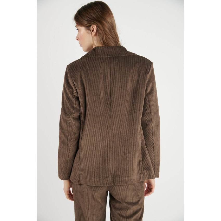 Veste Blazer Pako Litto Femme BETH Marron Cloane Vannes BL3946