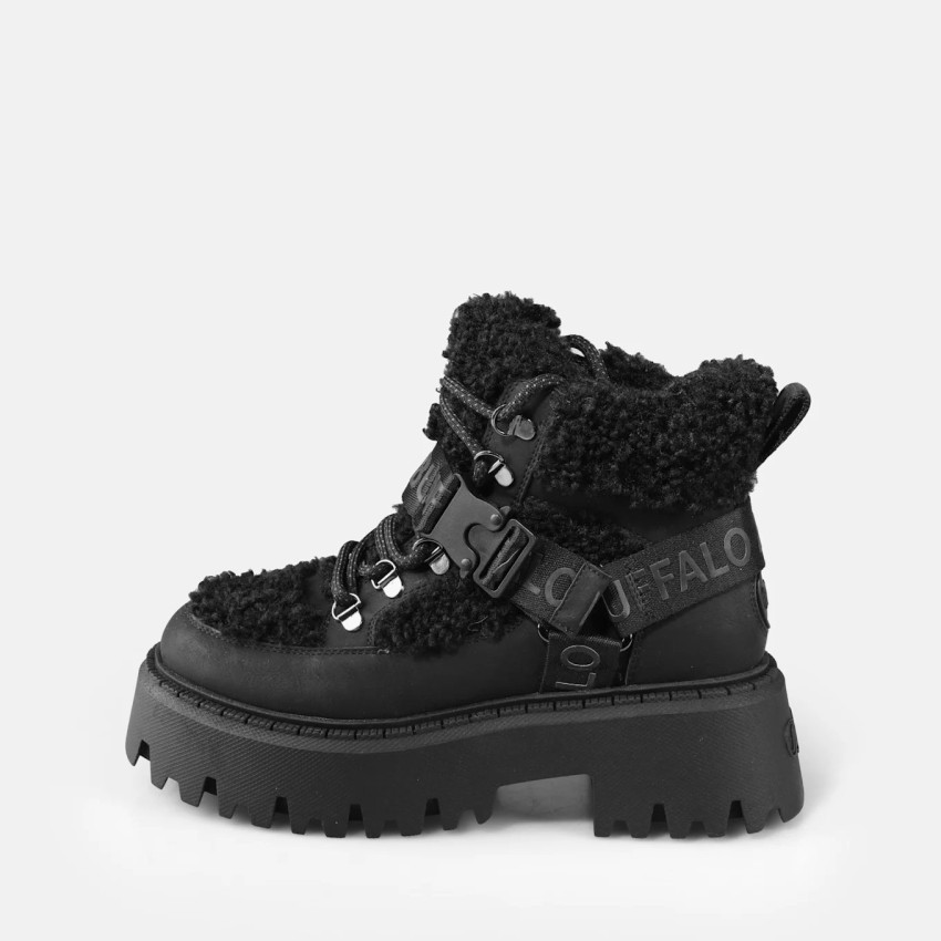 Baskets Montantes Femme Buffalo ASPEN COM MID WARM Noir Cloane Vannes