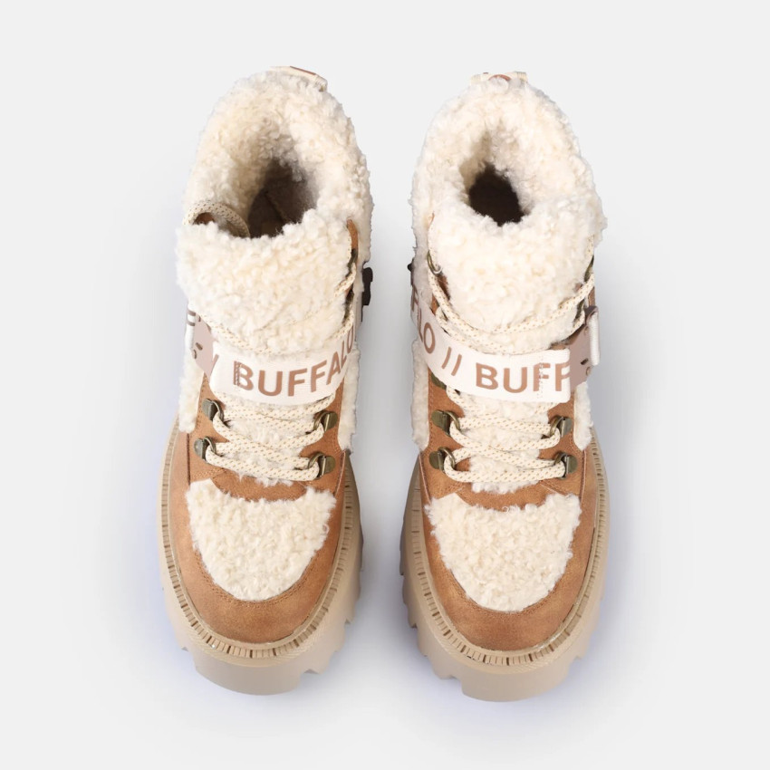 Baskets Montantes Femme Buffalo ASPEN COM MID WARM Beige Cloane Vannes