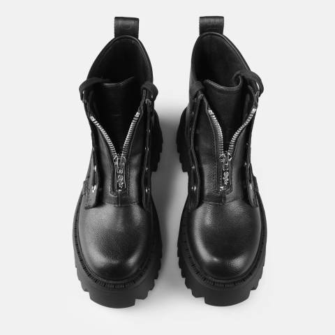 Bottines Femme Buffalo CHELSEA ASPEN FRONT ZIP Noir Cloane Vannes 1270122