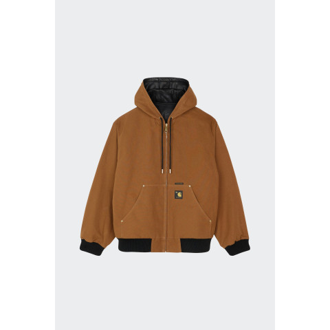 Blouson En Cuir Réversible Homme OG ACTIVE JACKET 50TH ANNIVERSARY Carhartt Wip Noir et Camel - Édition Limitée Cloane Vannes