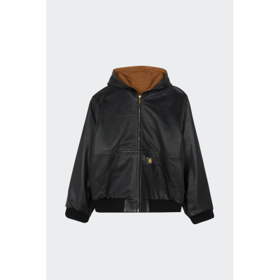 Blouson En Cuir Réversible Homme OG ACTIVE JACKET 50TH ANNIVERSARY Carhartt Wip Noir et Camel - Édition Limitée Cloane Vannes