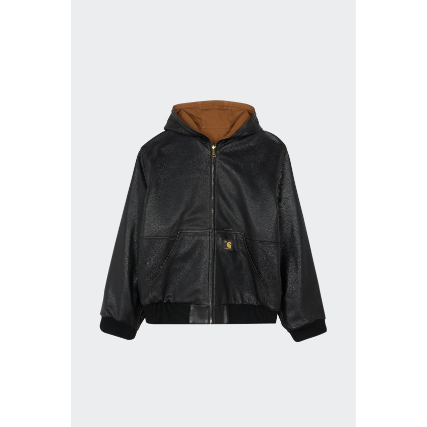 Blouson En Cuir Réversible Homme OG ACTIVE JACKET 50TH ANNIVERSARY Carhartt Wip Noir et Camel - Édition Limitée Cloane Vannes